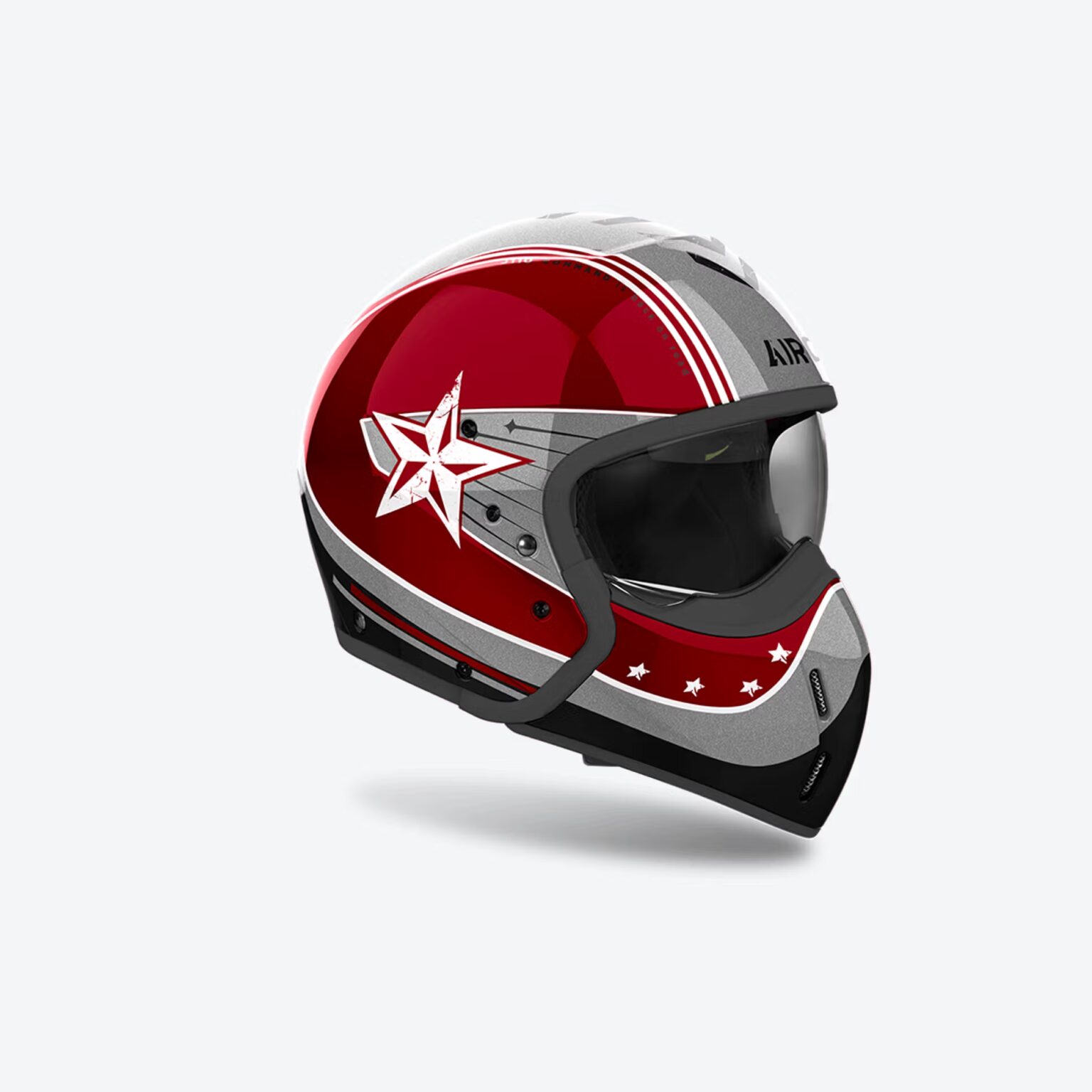 AIROH J110 COMMAND BURGUNDY GLOSS HELMET
