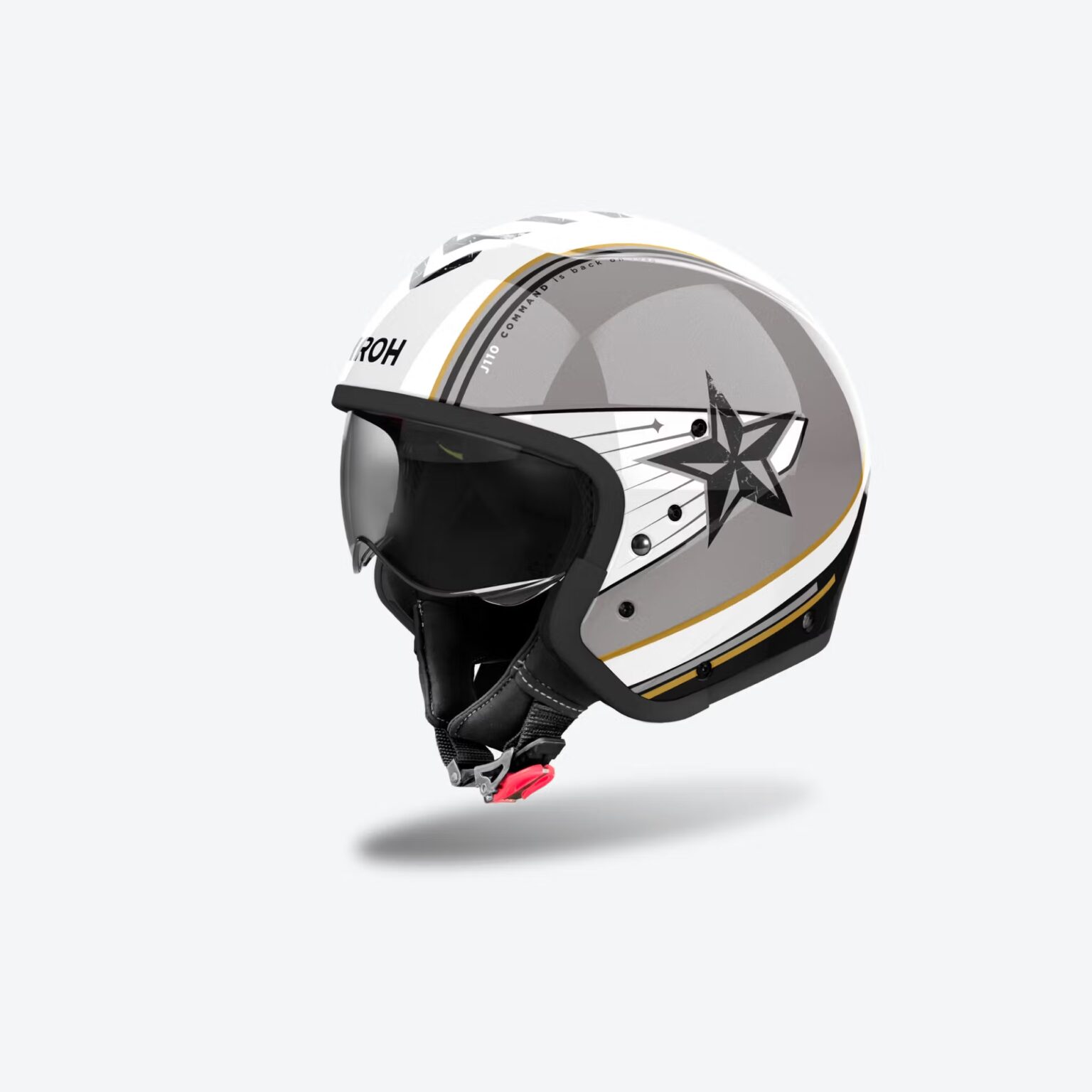 AIROH J110 COMMAND GOLD GLITTER HELMET