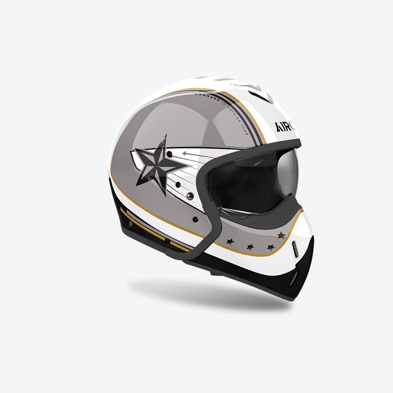 AIROH J110 COMMAND GOLD GLITTER HELMET