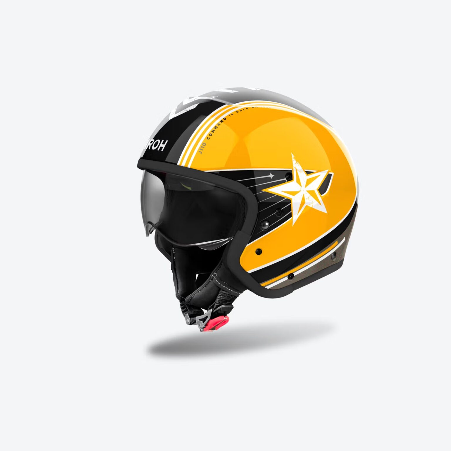 AIROH J110 COMMAND YELLOW GLOSS HELMET
