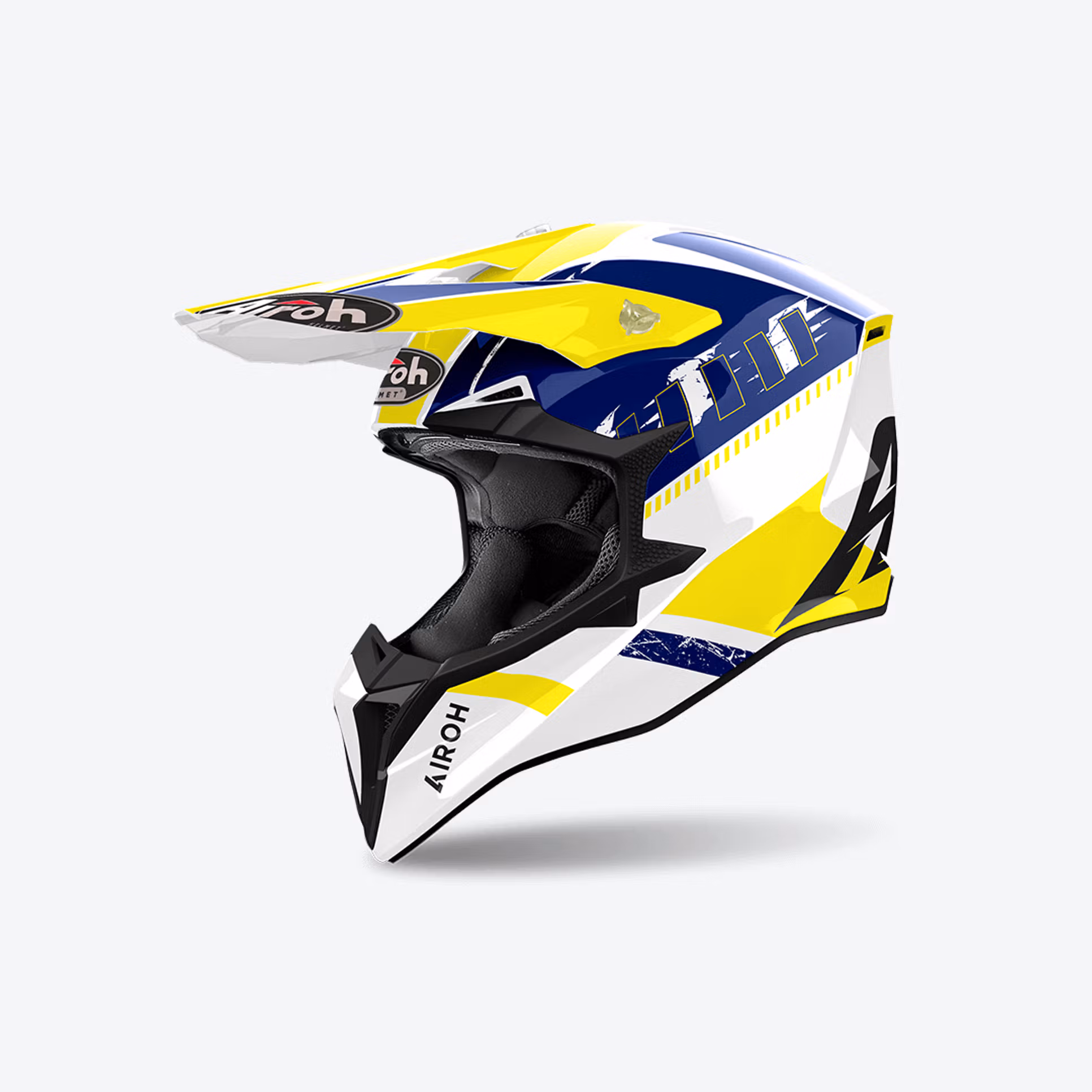 AIROH WRAAAP FEEL YELLOW/BLUE GLOSS HELMET