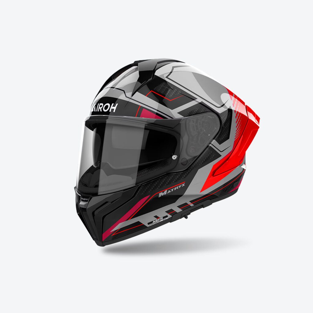 AIROH MATRYX ROCKET RED HELMET