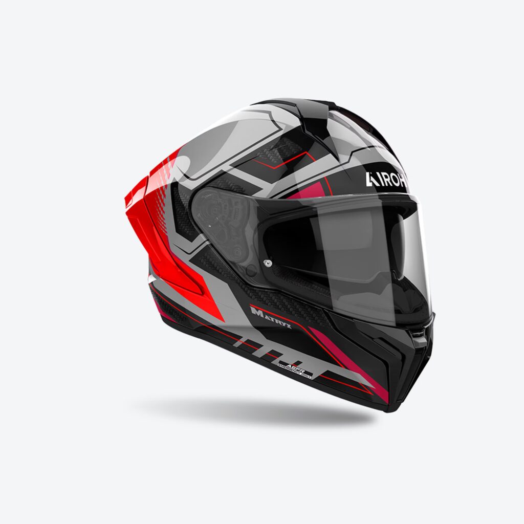 AIROH MATRYX ROCKET RED HELMET