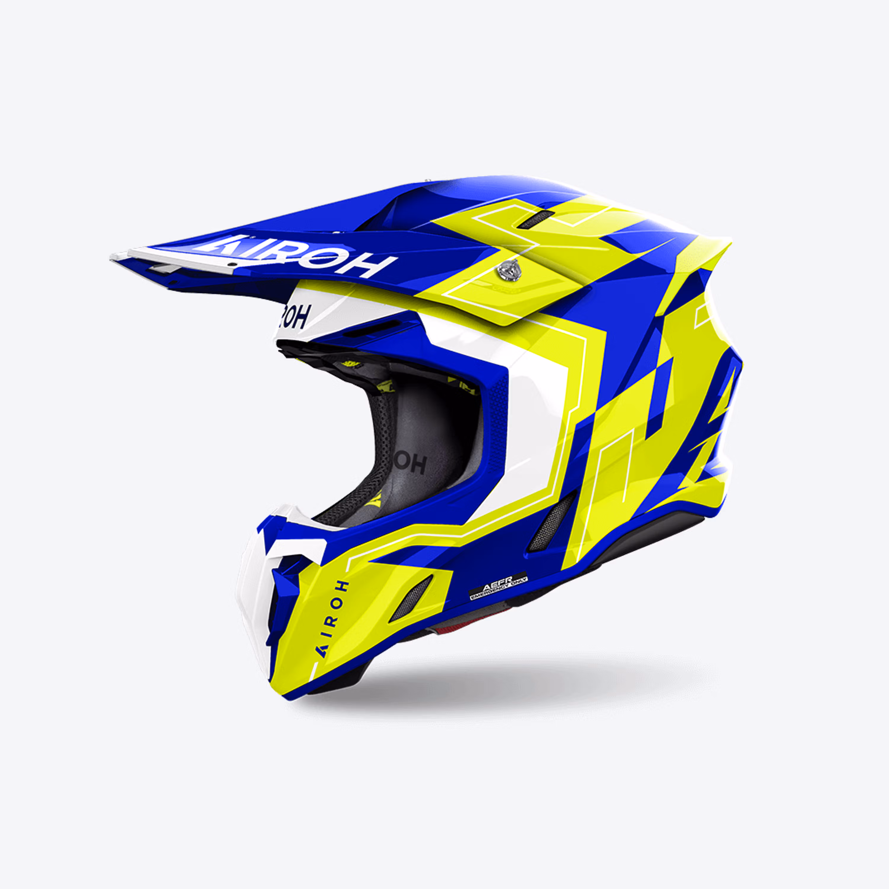 AIROH TWIST 3 DIZZY BLUE YELLOW GLOSS HELMET