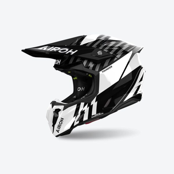 TWIST 3 THUNDER Black White Gloss left