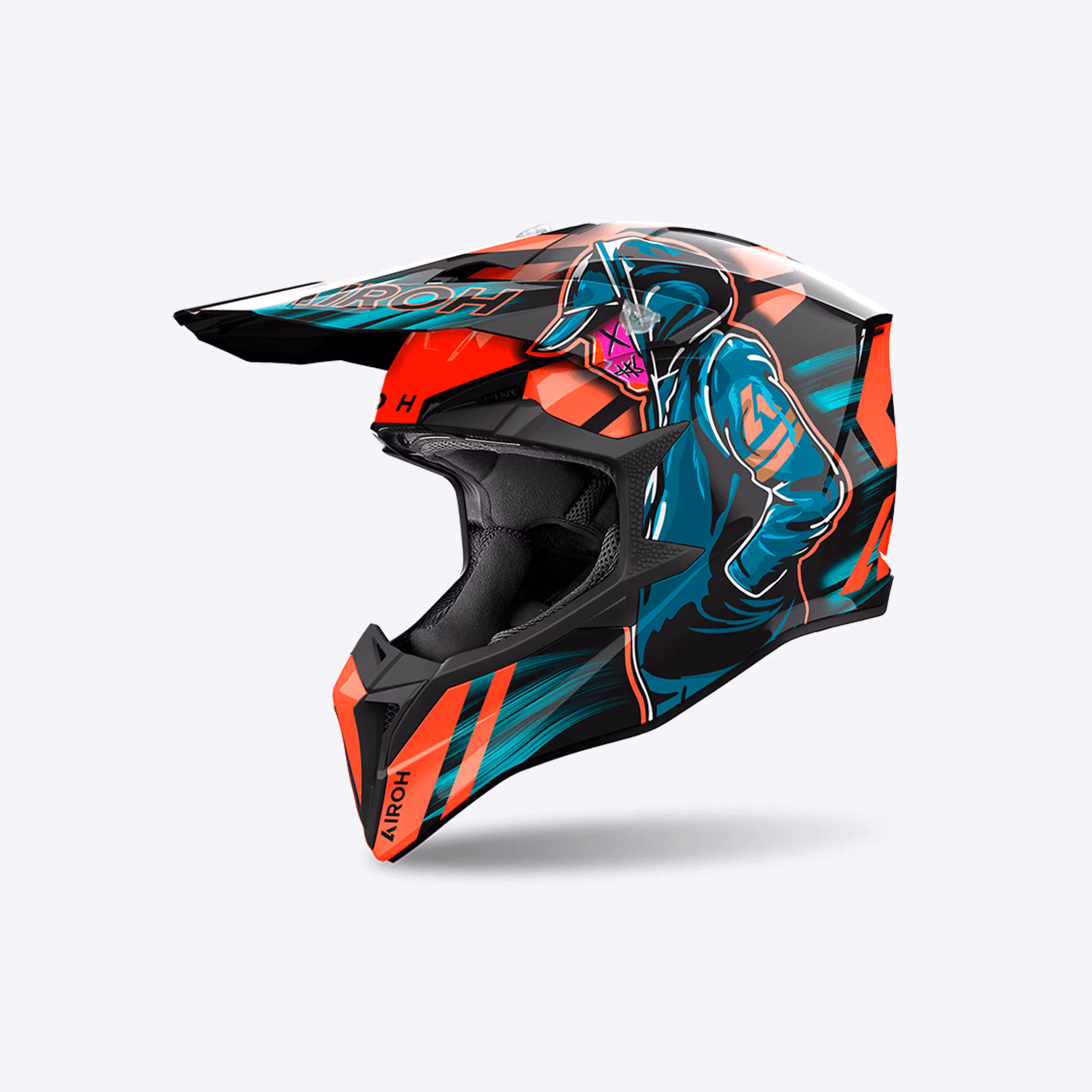 AIROH WRAAAP CYBER ORANGE GLOSS HELMET