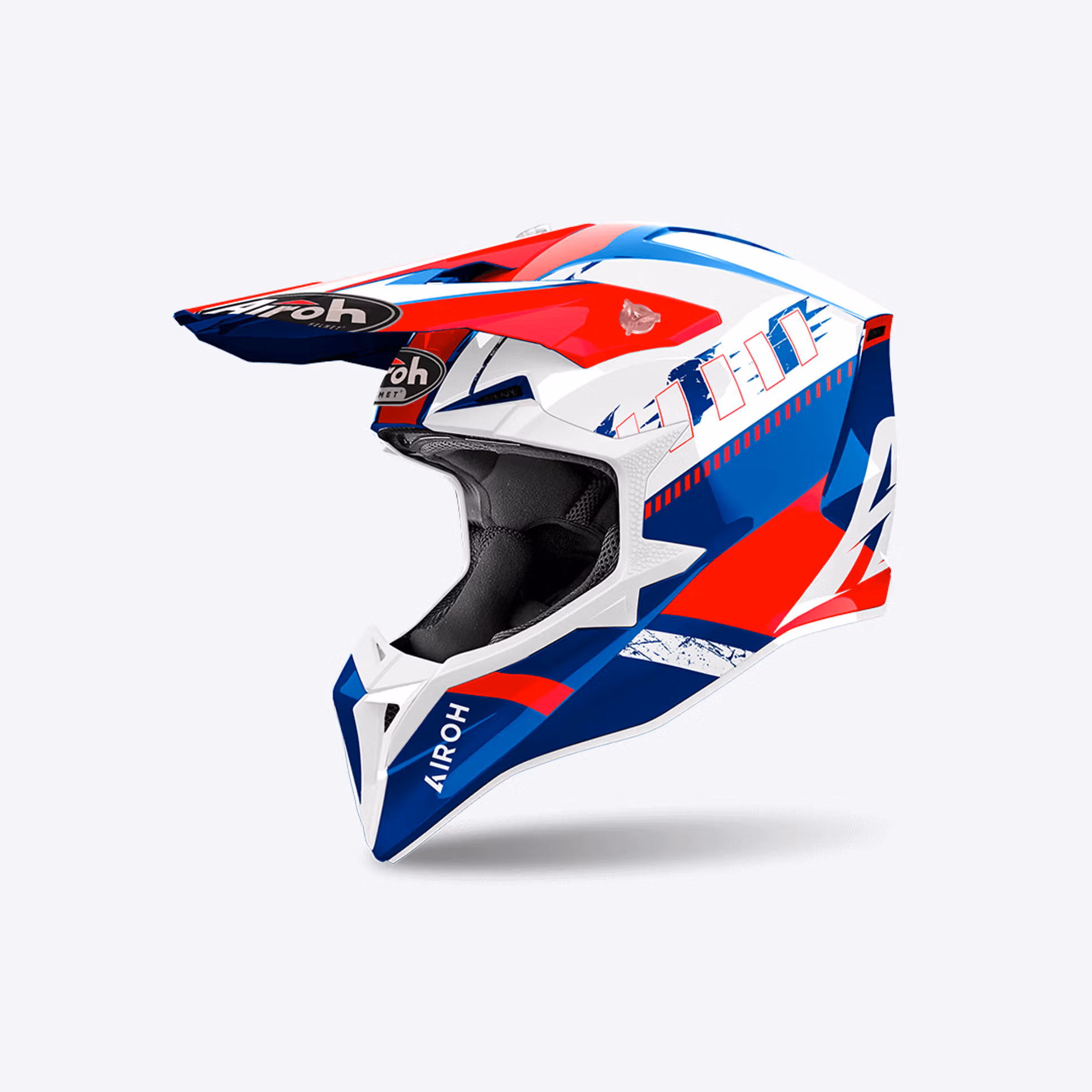 AIROH WRAAAP FEEL BLUE/RED GLOSS HELMET