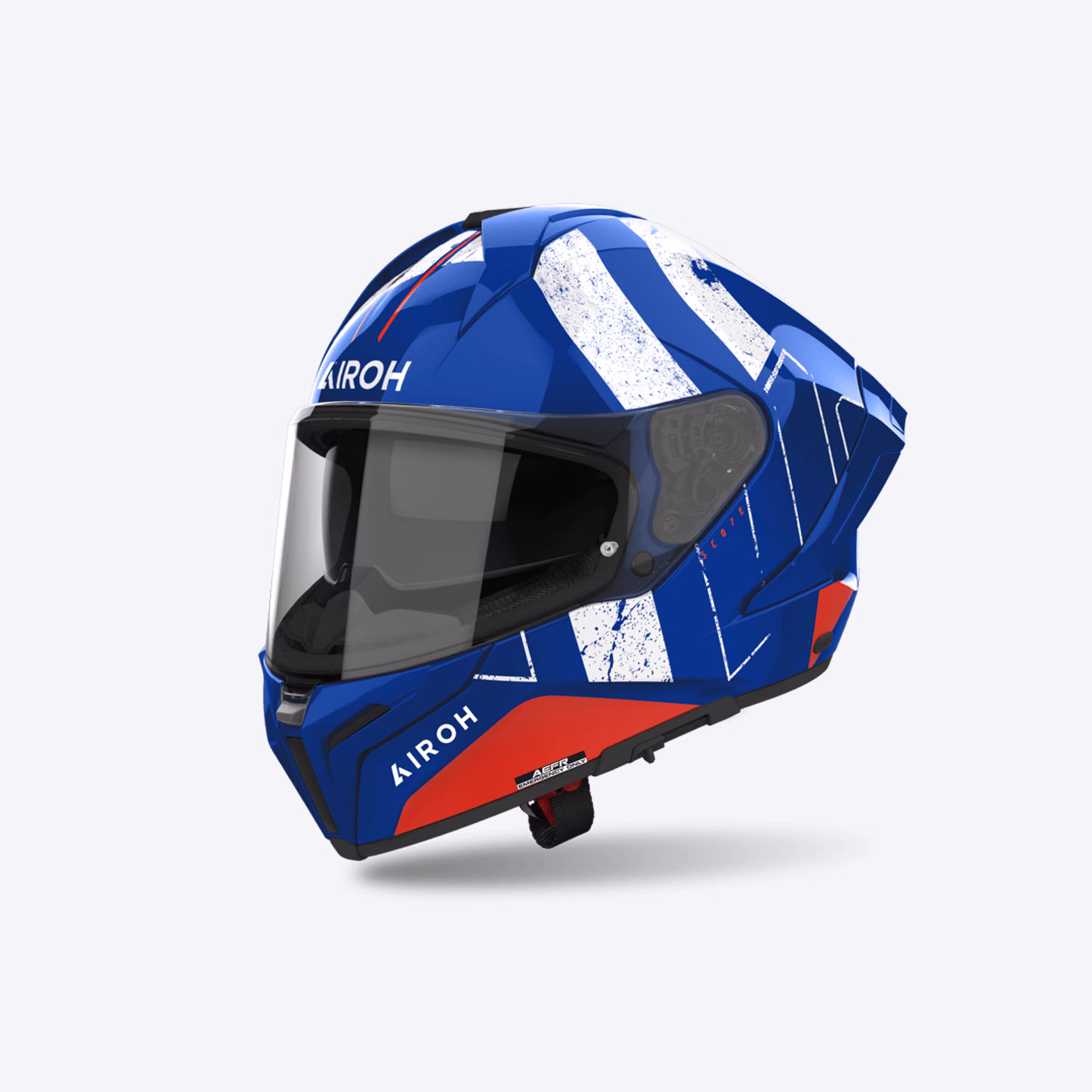 AIROH MATRYX SCOPE BLUE RED GLOSS HELMET
