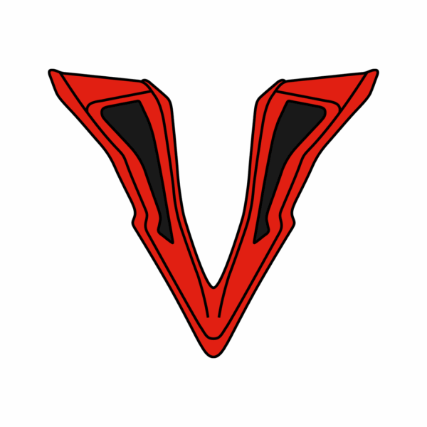 Wraap chin vent Smile red/alien red