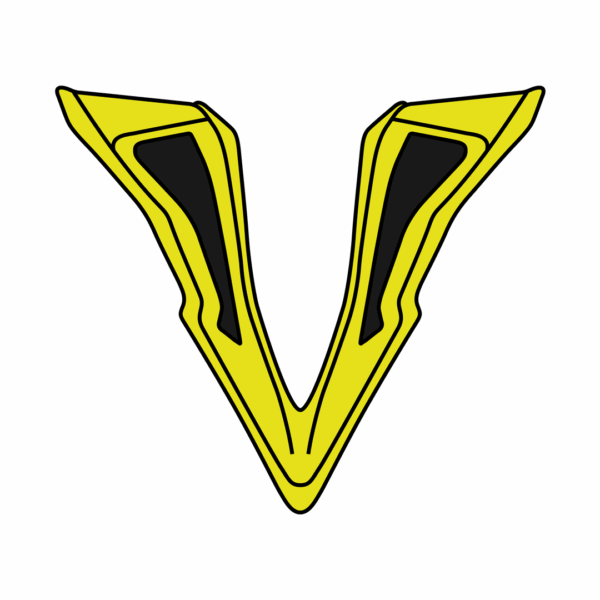 Wraap chin vent Alien yellow matt