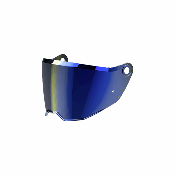 Visor commander 2 blue mirrored