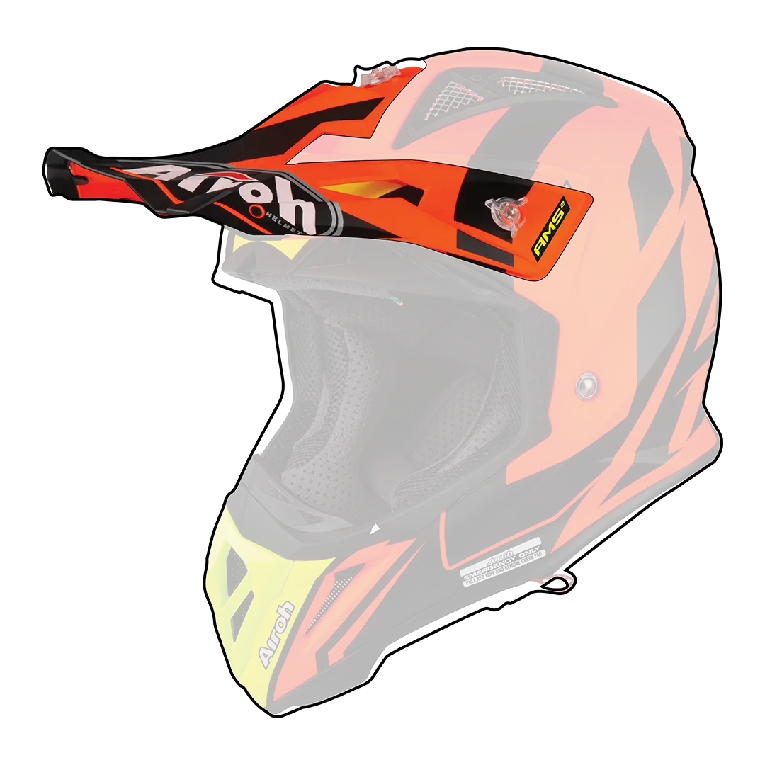 airoh aviator 2.1 linear bicolor orange helmet AVIATOR 2.3 PEAK BIGGER
