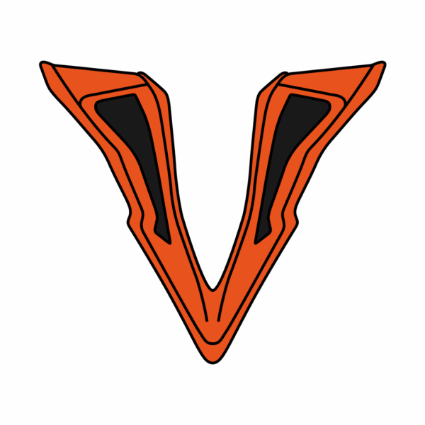 Wraap chin vent Raze orange matt