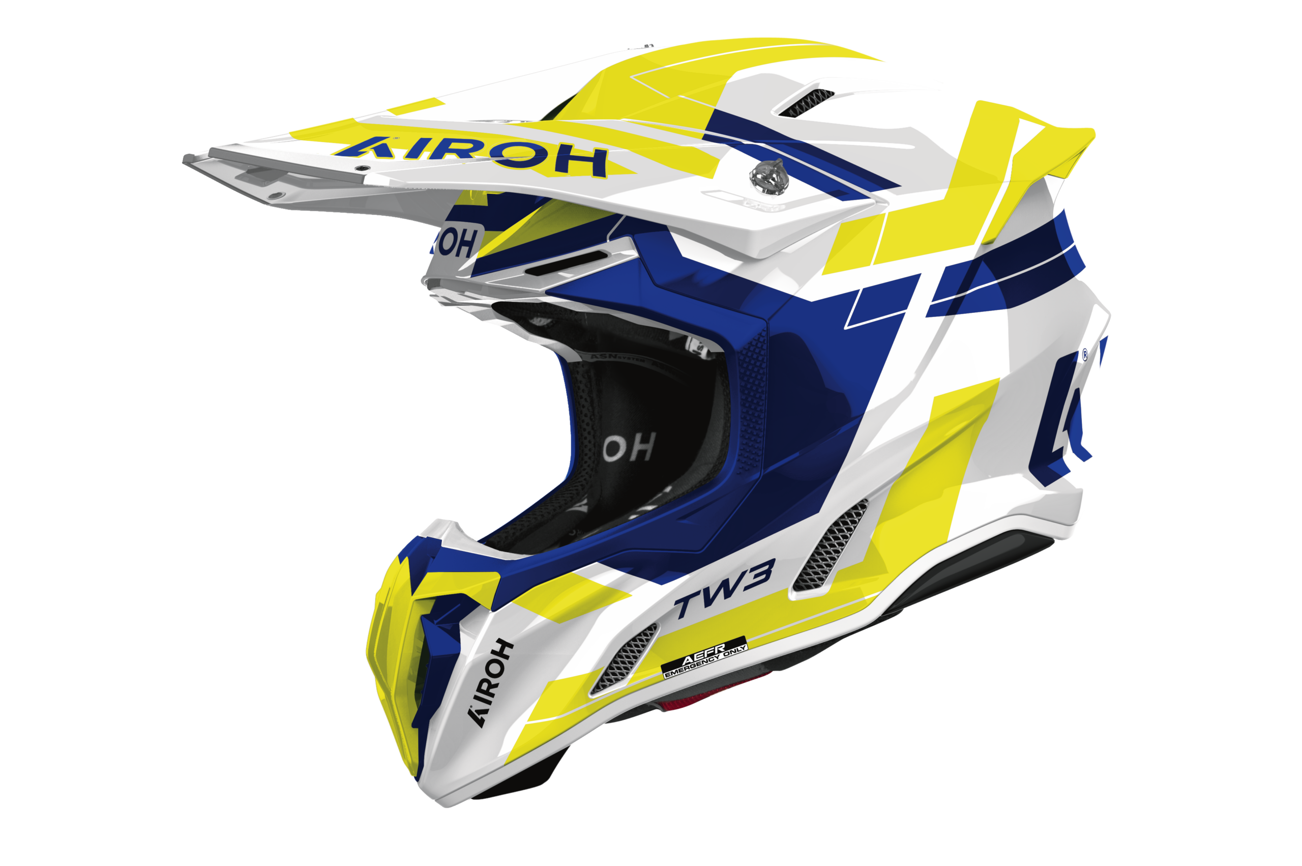 AIROH TWIST 3 DINASTY BLUE YELLOW HELMET