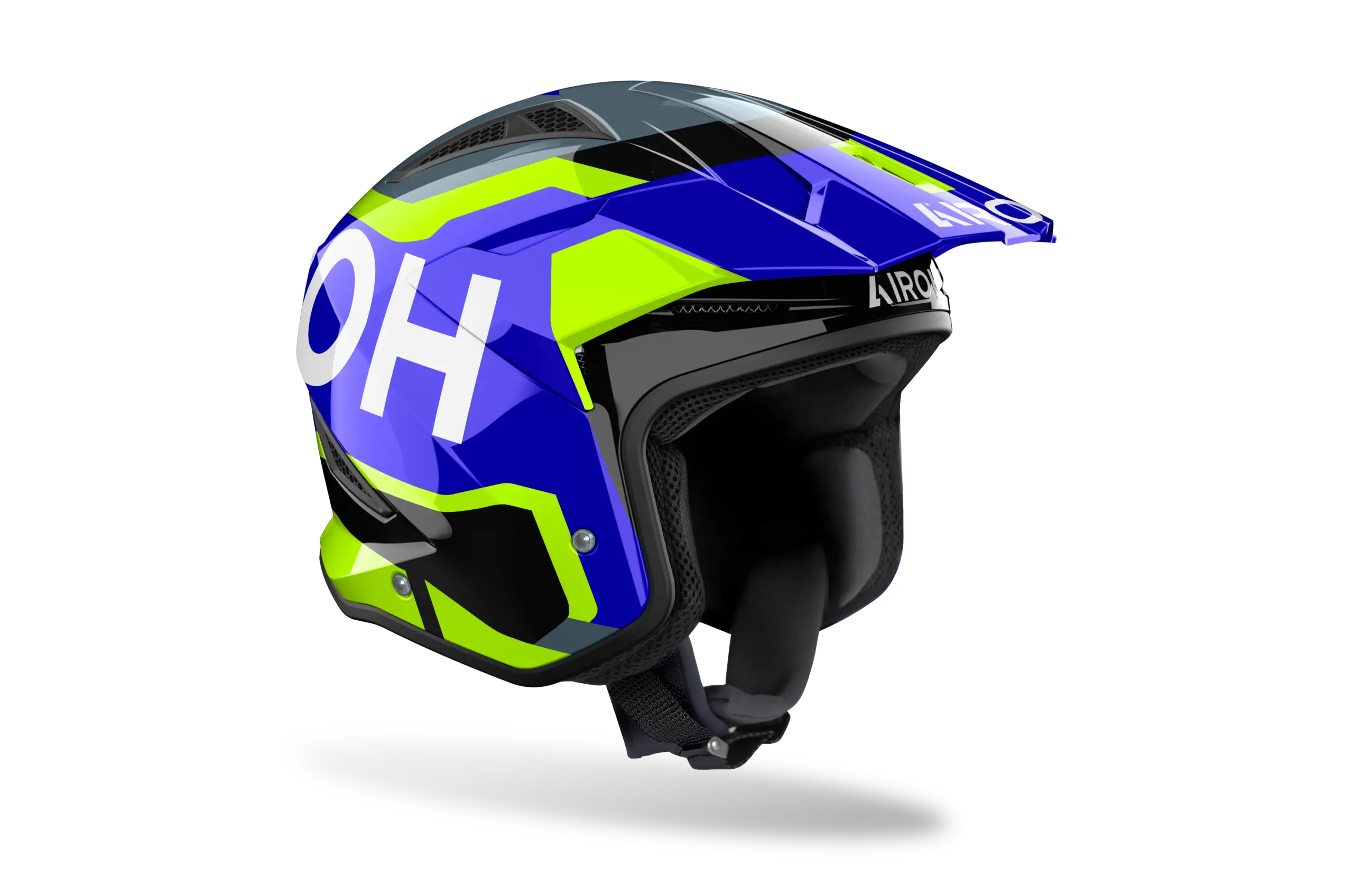 AIROH TRR 2 JUPITER BLUE YELLOW HELMET