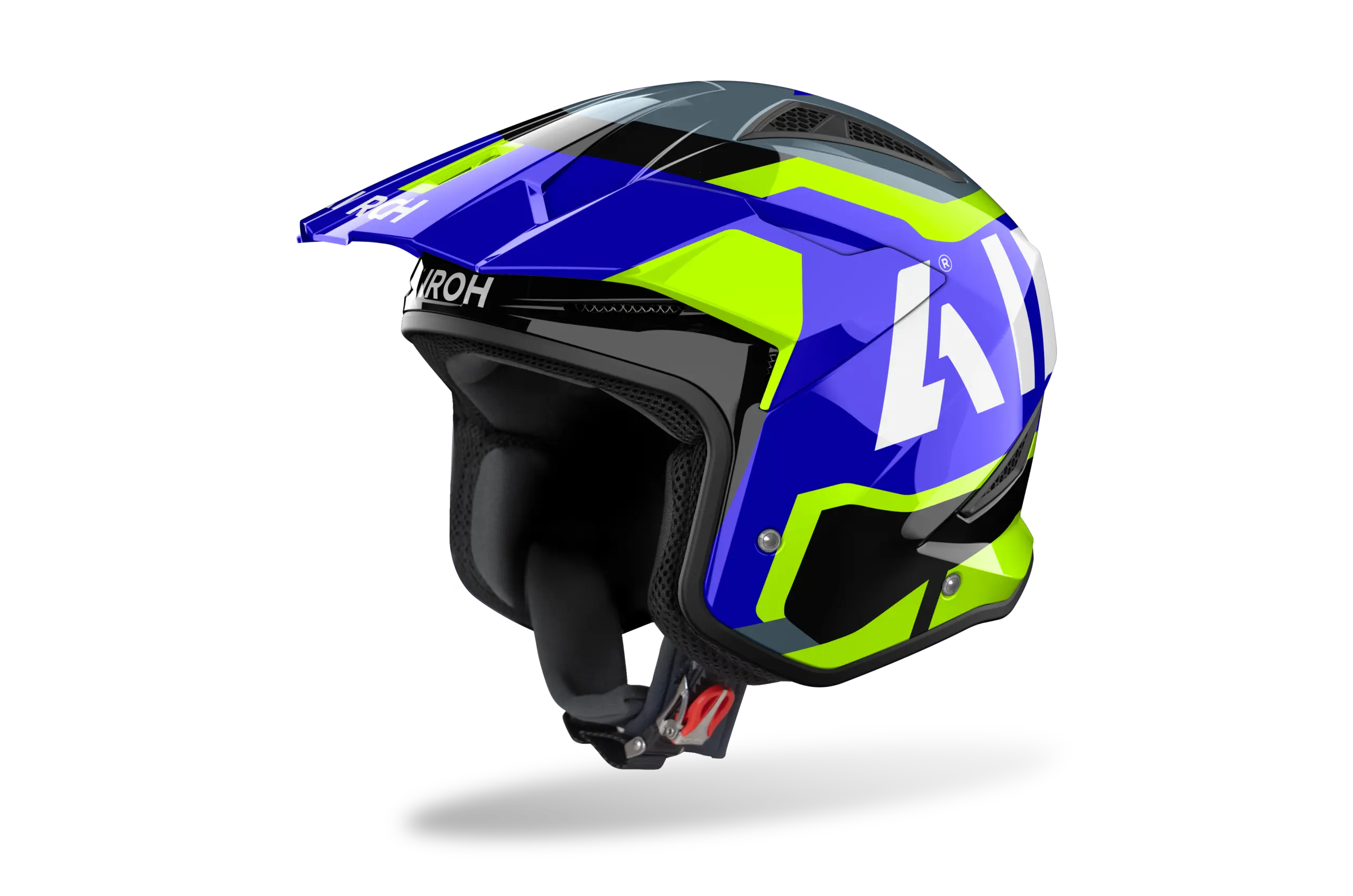 AIROH TRR 2 JUPITER BLUE YELLOW HELMET